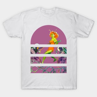 Alien Girl Green Retro Vintage Magic: Transforming Spaces with Fantasy, Sci-Fi, Art, and Comic Book Influences T-Shirt